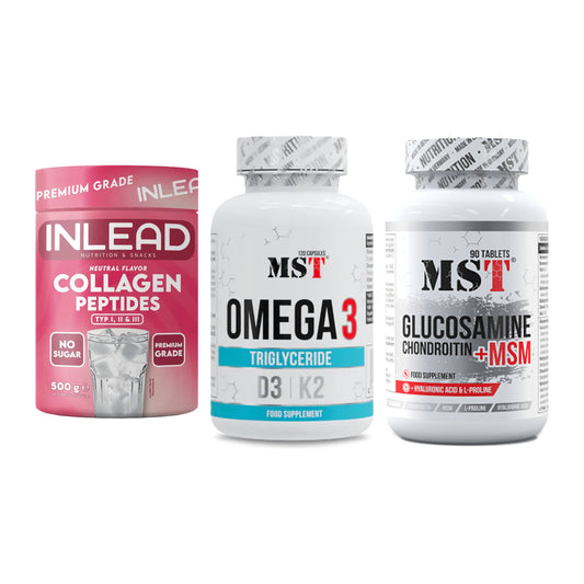 Gelenk-Set: INLEAD Collagen + MST Omega 3 500 + MST Glucosamine – alle enthaltenen Artikel