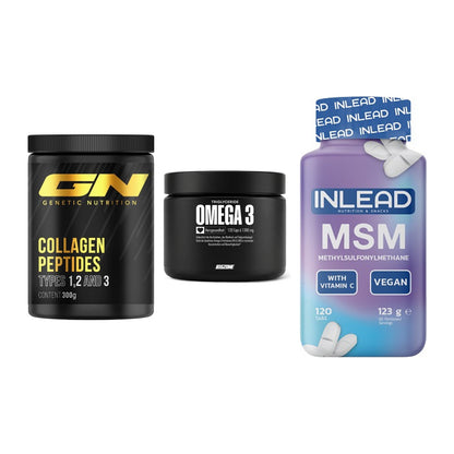 Gelenk-Set: GN Peptan + Big Zone Omega 3 + INLEAD MSM – alle enthaltenen Artikel