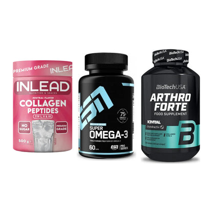 Gelenk-Set: INLEAD Collagen + ESN Omega 3 + BioTech Arthro – alle enthaltenen Artikel
