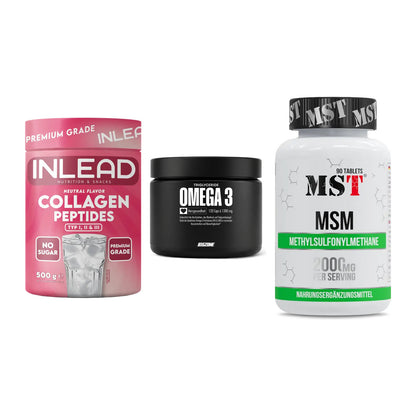Gelenk-Set: INLEAD Collagen + Big Zone Omega 3 + MST MSM 2000 / – alle enthaltenen Artikel