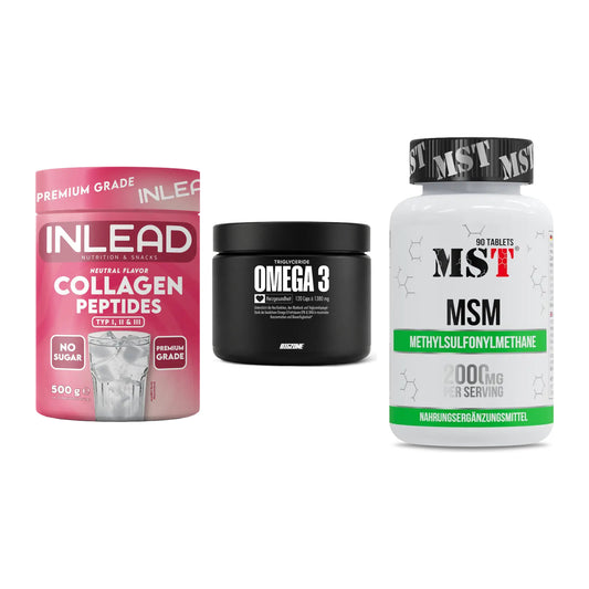 Gelenk-Set: INLEAD Collagen + Big Zone Omega 3 + MST MSM 2000 / – alle enthaltenen Artikel