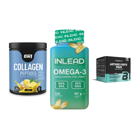 Gelenk-Set: ESN Collagen + INLEAD Omega-3 + BioTech Arthro – alle enthaltenen Artikel