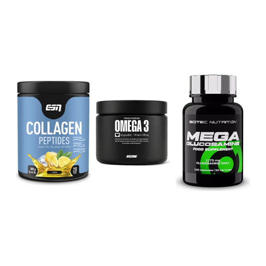 Gelenk-Set: ESN Collagen + Big Zone Omega 3 + Scitec Mega – alle enthaltenen Artikel
