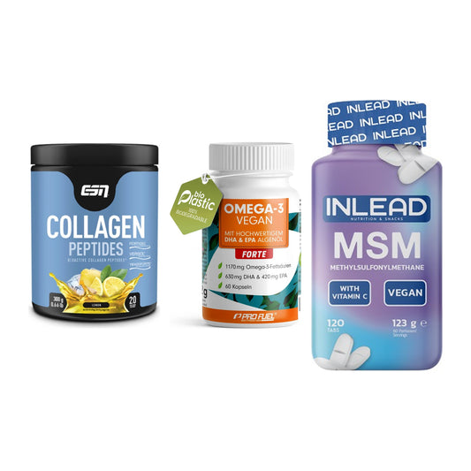 Gelenk-Set: ESN Collagen + ProFuel Omega 3 + INLEAD MSM – alle enthaltenen Artikel