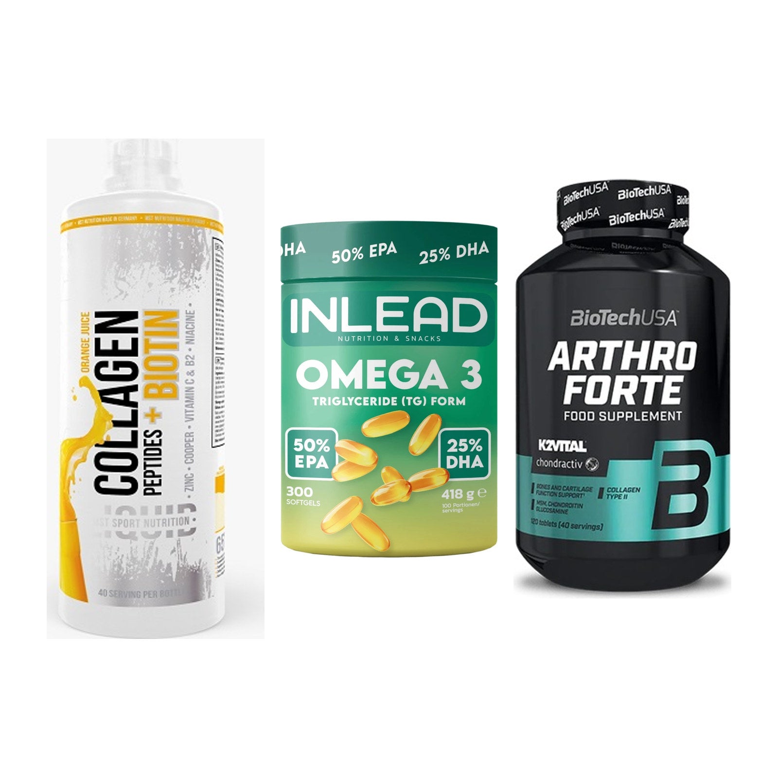 Gelenk-Set: MST Collagen + INLEAD Omega-3 + BioTech Arthro – alle enthaltenen Artikel