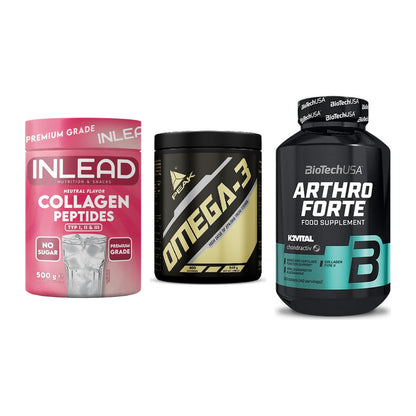 Gelenk-Set: INLEAD Collagen + Peak Omega-3 + BioTech Arthro – alle enthaltenen Artikel