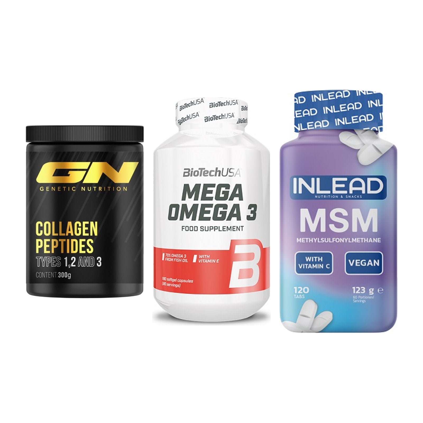 Gelenk-Set: GN Peptan + BioTech Mega + INLEAD MSM – alle enthaltenen Artikel