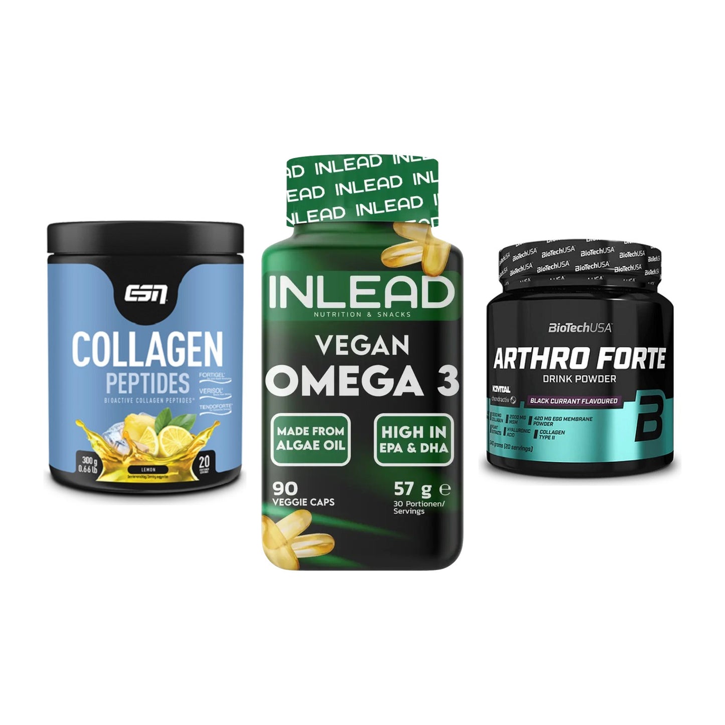 Gelenk-Set: ESN Collagen + INLEAD Vegan + BioTech Arthro – alle enthaltenen Artikel