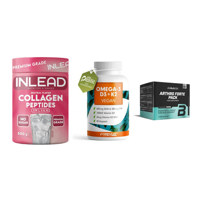 Gelenk-Set: INLEAD Collagen + ProFuel Omega 3 + BioTech Arthro – alle enthaltenen Artikel