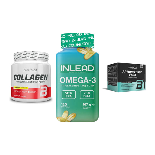 Gelenk-Set: BioTech Collagen + INLEAD Omega-3 + BioTech Arthro – alle enthaltenen Artikel