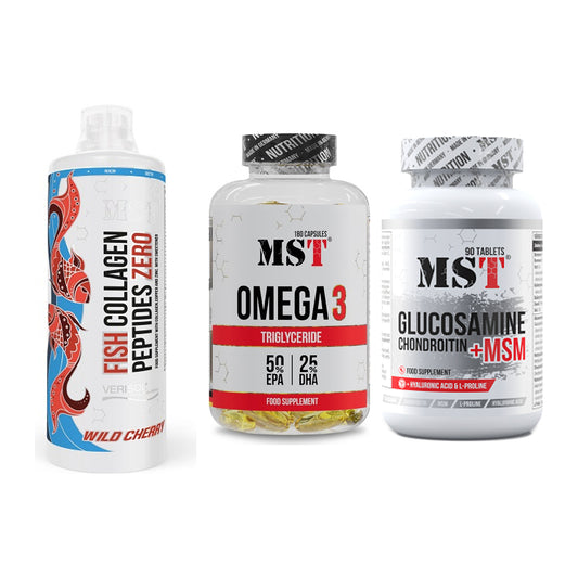 Gelenk-Set: MST Fish Collagen + MST Omega 3 + MST Glucosamine – alle enthaltenen Artikel