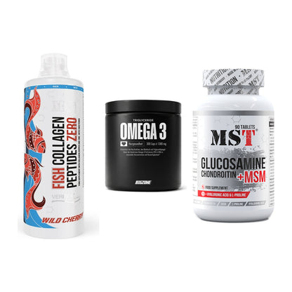 Gelenk-Set: MST Fish Collagen + Big Zone Omega 3 + MST Glucosamine – alle enthaltenen Artikel