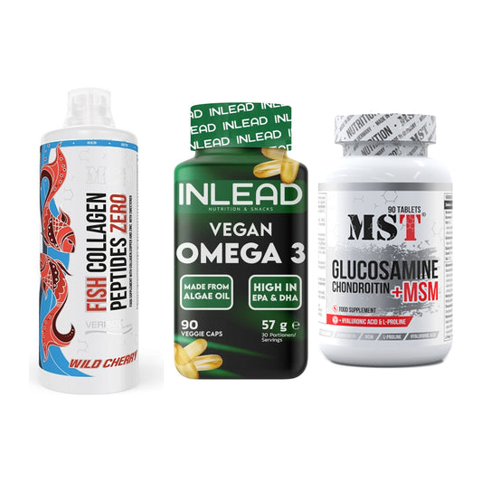 Gelenk-Set: MST Fish Collagen + INLEAD Vegan + MST Glucosamine – alle enthaltenen Artikel