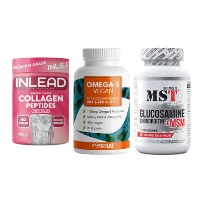 Gelenk-Set: INLEAD Collagen + ProFuel Omega 3 + MST Glucosamine – alle enthaltenen Artikel