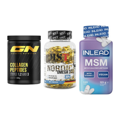 Gelenk-Set: GN Peptan + MST Omega 3 + INLEAD MSM – alle enthaltenen Artikel