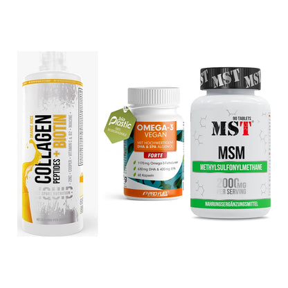 Gelenk-Set: MST Collagen + ProFuel Omega 3 + MST MSM 2000 / – alle enthaltenen Artikel