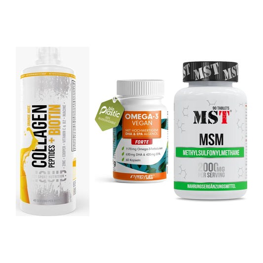 Gelenk-Set: MST Collagen + ProFuel Omega 3 + MST MSM 2000 / – alle enthaltenen Artikel
