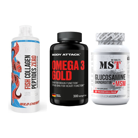 Gelenk-Set: MST Fish Collagen + Body Attack Omega + MST Glucosamine – alle enthaltenen Artikel