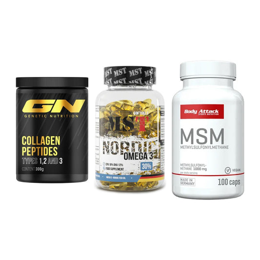 Gelenk-Set: GN Peptan + MST Omega 3 + Body Attack MSM – alle enthaltenen Artikel