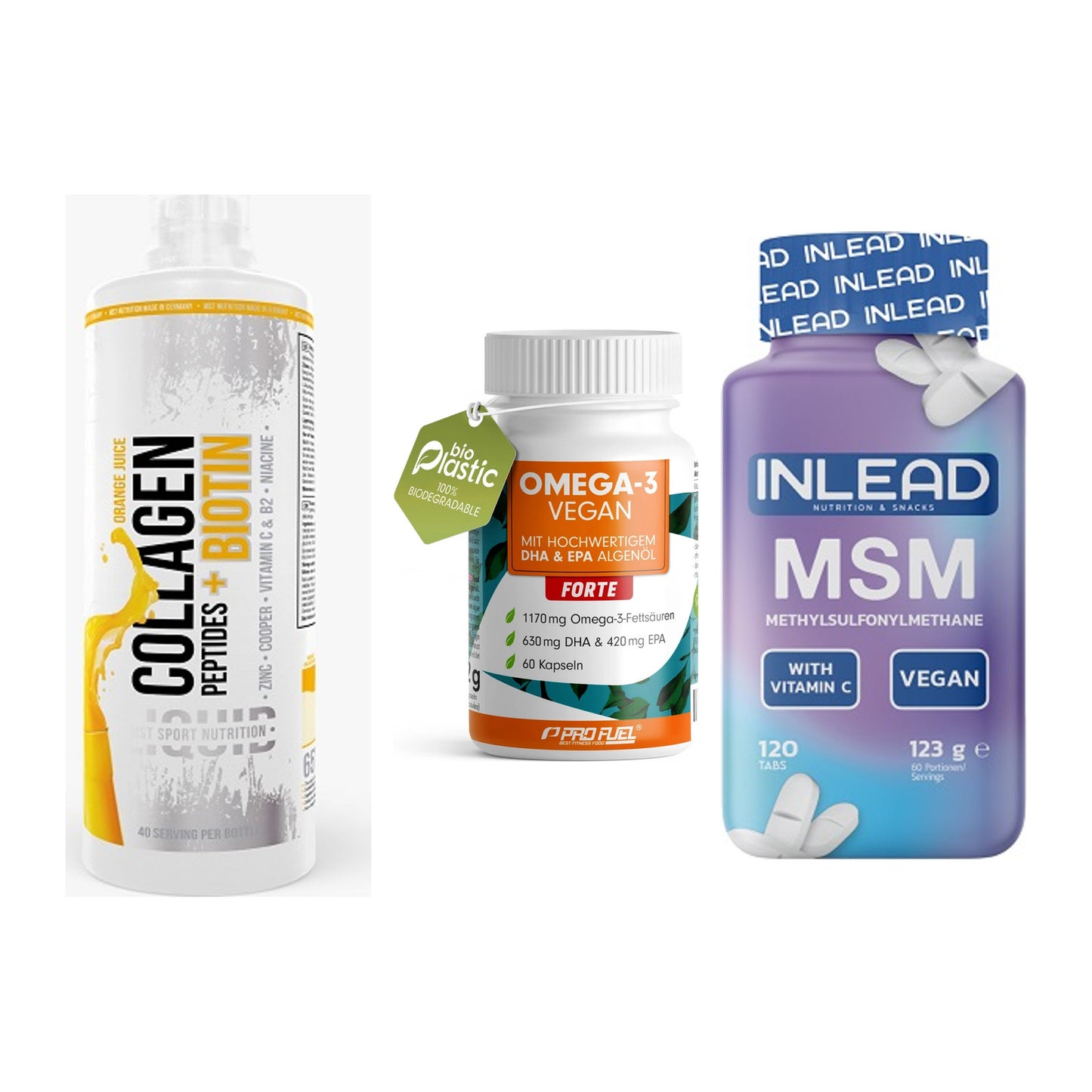 Gelenk-Set: MST Collagen + ProFuel Omega 3 + INLEAD MSM – alle enthaltenen Artikel