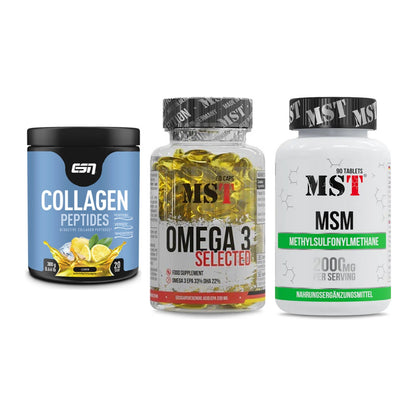 Gelenk-Set: ESN Collagen + MST Omega 3 + MST MSM 2000 / – alle enthaltenen Artikel
