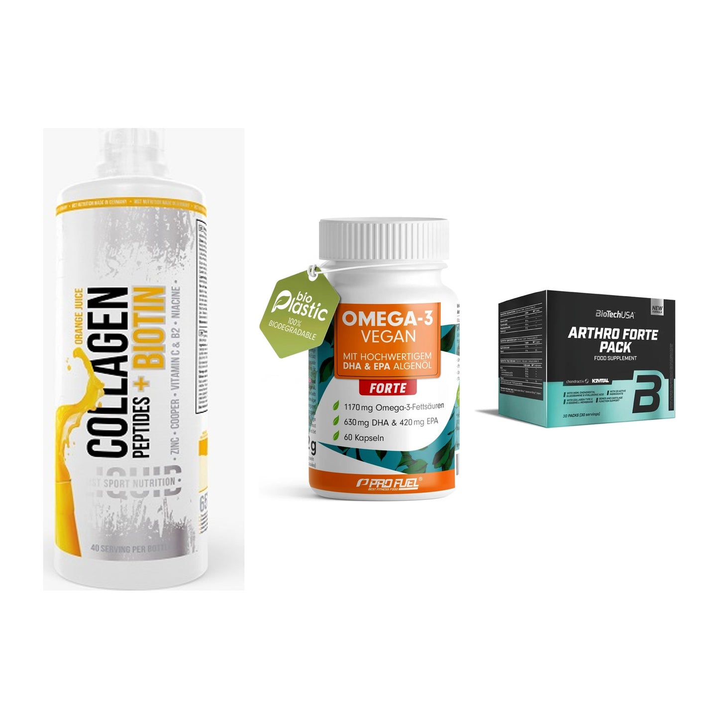 Gelenk-Set: MST Collagen + ProFuel Omega 3 + BioTech Arthro – alle enthaltenen Artikel