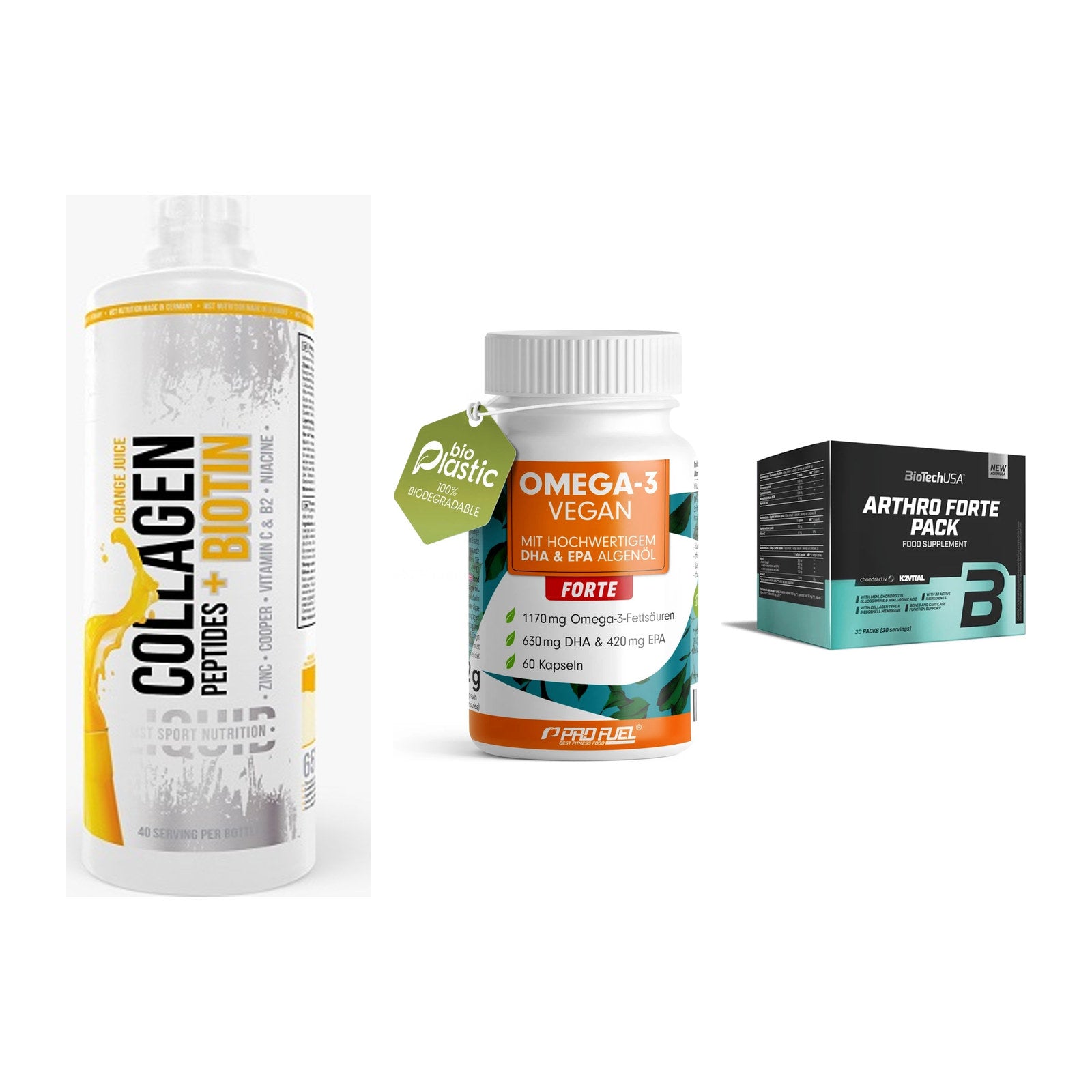 Gelenk-Set: MST Collagen + ProFuel Omega 3 + BioTech Arthro – alle enthaltenen Artikel
