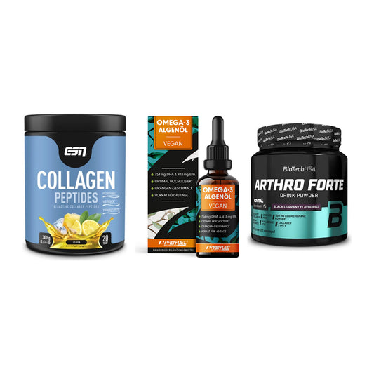 Gelenk-Set: ESN Collagen + ProFuel Omega 3 + BioTech Arthro – alle enthaltenen Artikel
