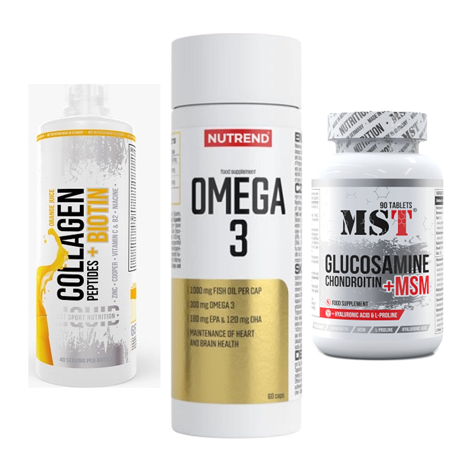 Gelenk-Set: MST Collagen + Nutrend Omega 3 + MST Glucosamine – alle enthaltenen Artikel