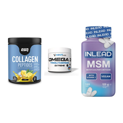 Gelenk-Set: ESN Collagen + NNT Omega 3 + INLEAD MSM – alle enthaltenen Artikel