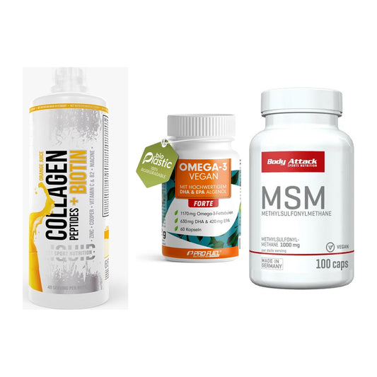 Gelenk-Set: MST Collagen + ProFuel Omega 3 + Body Attack MSM – alle enthaltenen Artikel