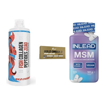 Gelenk-Set: MST Fish Collagen + Olimp Omega 3 + INLEAD MSM – alle enthaltenen Artikel