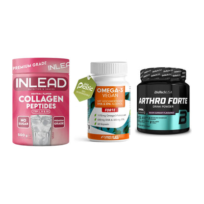 Gelenk-Set: INLEAD Collagen + ProFuel Omega 3 + BioTech Arthro – alle enthaltenen Artikel