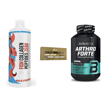 Gelenk-Set: MST Fish Collagen + Olimp Omega 3 + BioTech Arthro – alle enthaltenen Artikel
