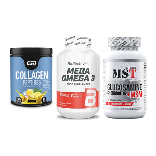 Gelenk-Set: ESN Collagen + BioTech Mega + MST Glucosamine – alle enthaltenen Artikel