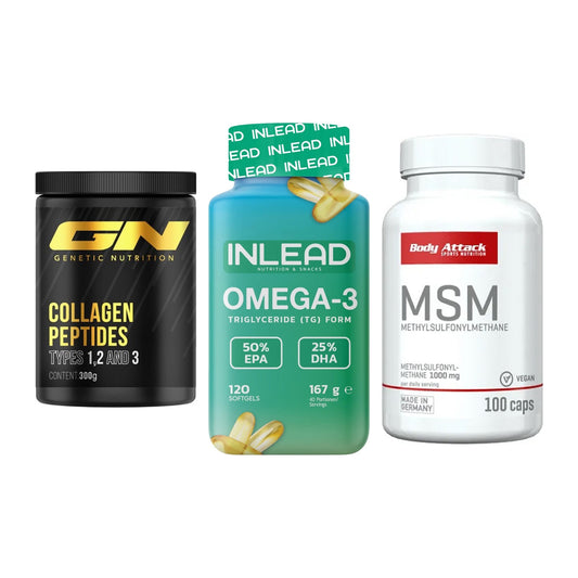 Gelenk-Set: GN Peptan + INLEAD Omega-3 + Body Attack MSM – alle enthaltenen Artikel