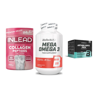 Gelenk-Set: INLEAD Collagen + BioTech Mega + BioTech Arthro – alle enthaltenen Artikel
