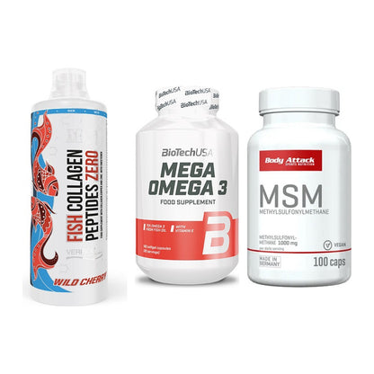 Gelenk-Set: MST Fish Collagen + BioTech Mega + Body Attack MSM – alle enthaltenen Artikel