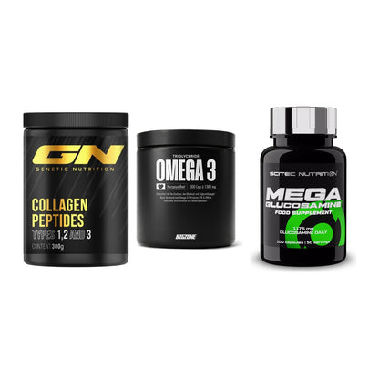 Gelenk-Set: GN Peptan + Big Zone Omega 3 + Scitec Mega – alle enthaltenen Artikel