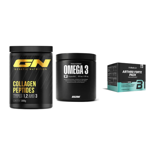 Gelenk-Set: GN Peptan + Big Zone Omega 3 + BioTech Arthro – alle enthaltenen Artikel