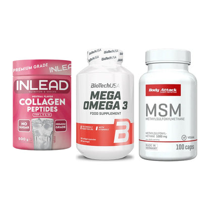 Gelenk-Set: INLEAD Collagen + BioTech Mega + Body Attack MSM – alle enthaltenen Artikel