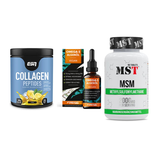 Gelenk-Set: ESN Collagen + ProFuel Omega 3 + MST MSM 2000 / – alle enthaltenen Artikel
