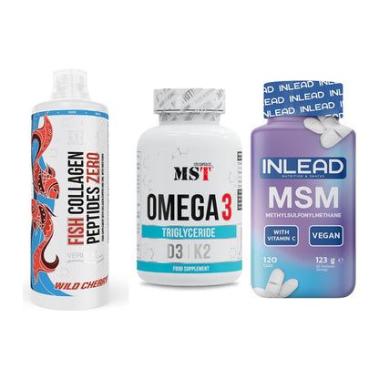 Gelenk-Set: MST Fish Collagen + MST Omega 3 500 + INLEAD MSM – alle enthaltenen Artikel