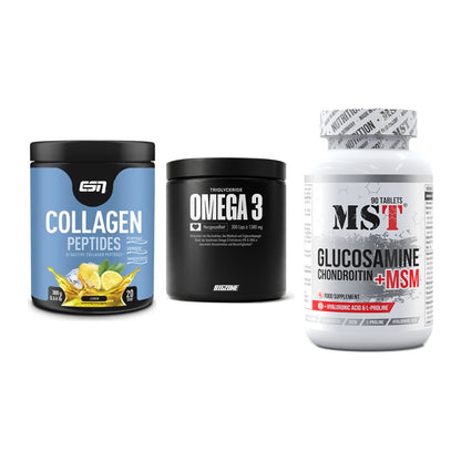 Gelenk-Set: ESN Collagen + Big Zone Omega 3 + MST Glucosamine – alle enthaltenen Artikel
