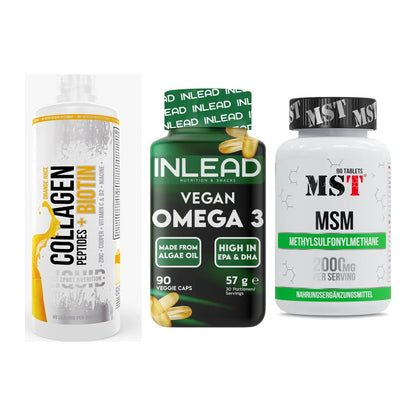 Gelenk-Set: MST Collagen + INLEAD Vegan + MST MSM 2000 / – alle enthaltenen Artikel