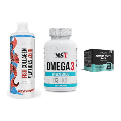 Gelenk-Set: MST Fish Collagen + MST Omega 3 500 + BioTech Arthro – alle enthaltenen Artikel