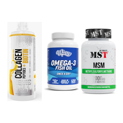 Gelenk-Set: MST Collagen + Wispy Omega 3 + MST MSM 2000 / – alle enthaltenen Artikel