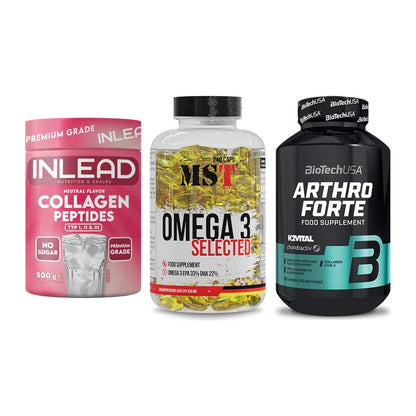 Gelenk-Set: INLEAD Collagen + MST Omega 3 + BioTech Arthro – alle enthaltenen Artikel
