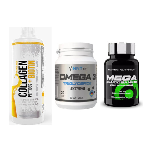 Gelenk-Set: MST Collagen + NNT Omega 3 + Scitec Mega – alle enthaltenen Artikel