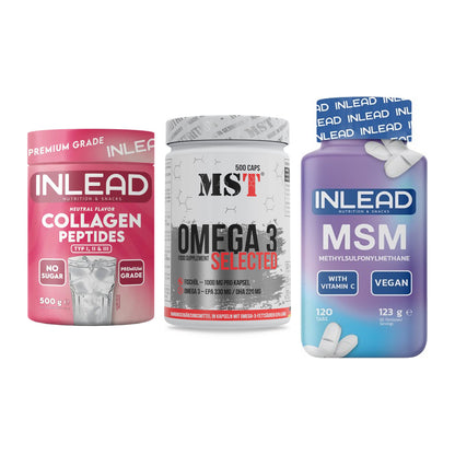 Gelenk-Set: INLEAD Collagen + MST Omega 3 + INLEAD MSM – alle enthaltenen Artikel